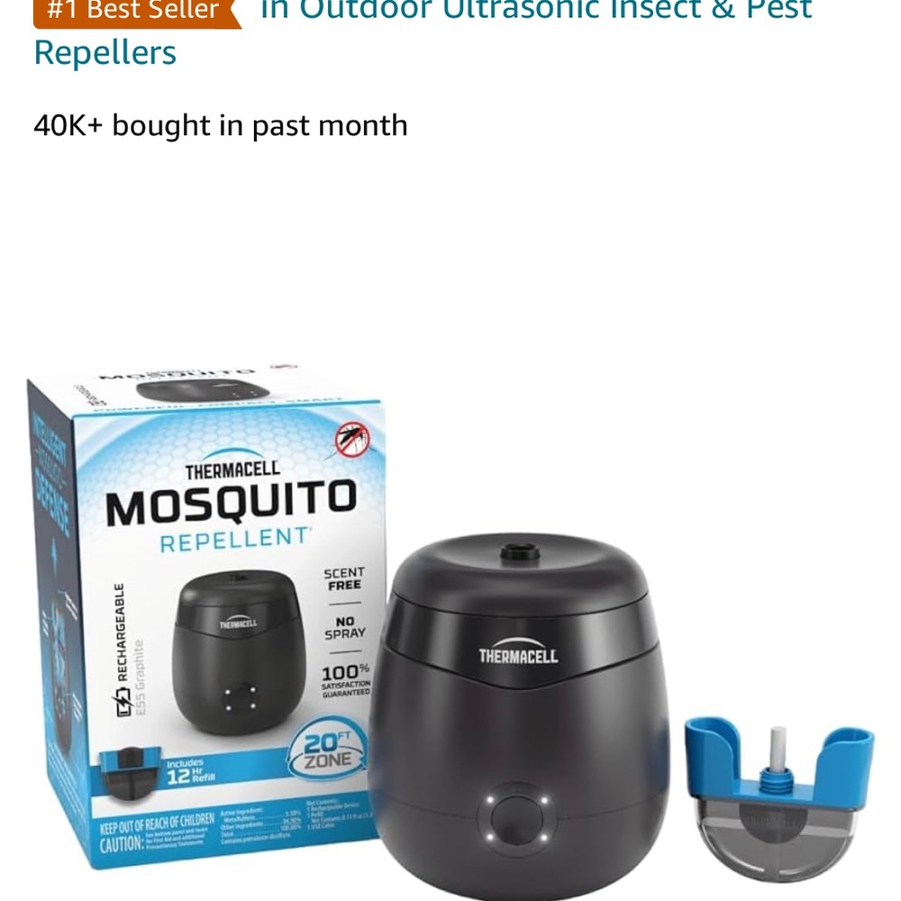 Thermacell Mosquito Repellent Device - Black
